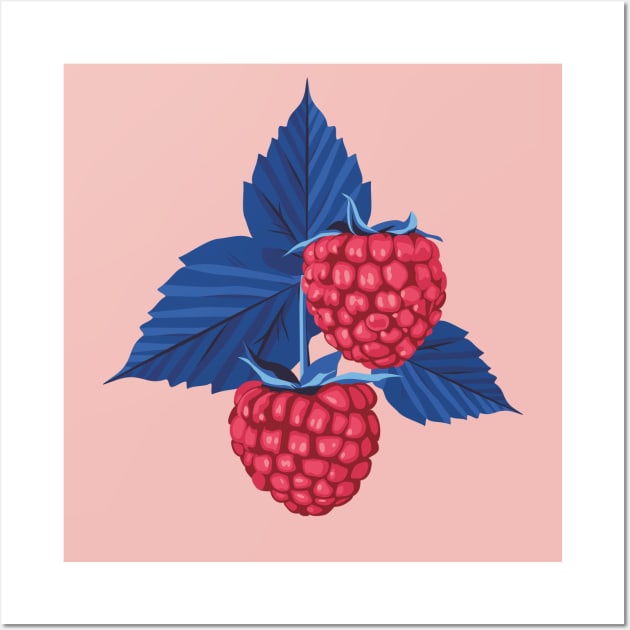 Raspberry illustration Wall Art by lents